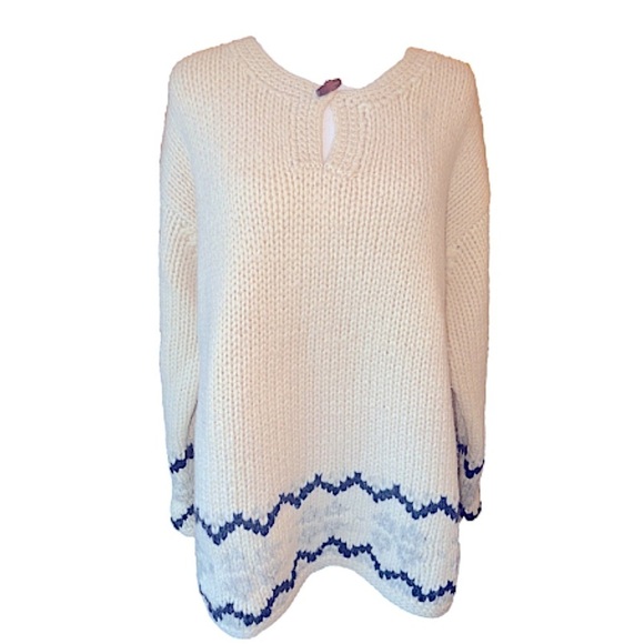 Moda Int'l Vintage 90s Hippie Wool Sweater Oversized Unisex L XL - Picture 2 of 11